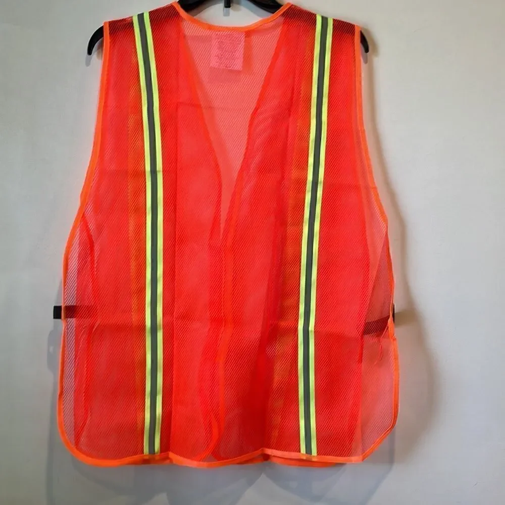 NEW Reflective Orange Safety Vest Large